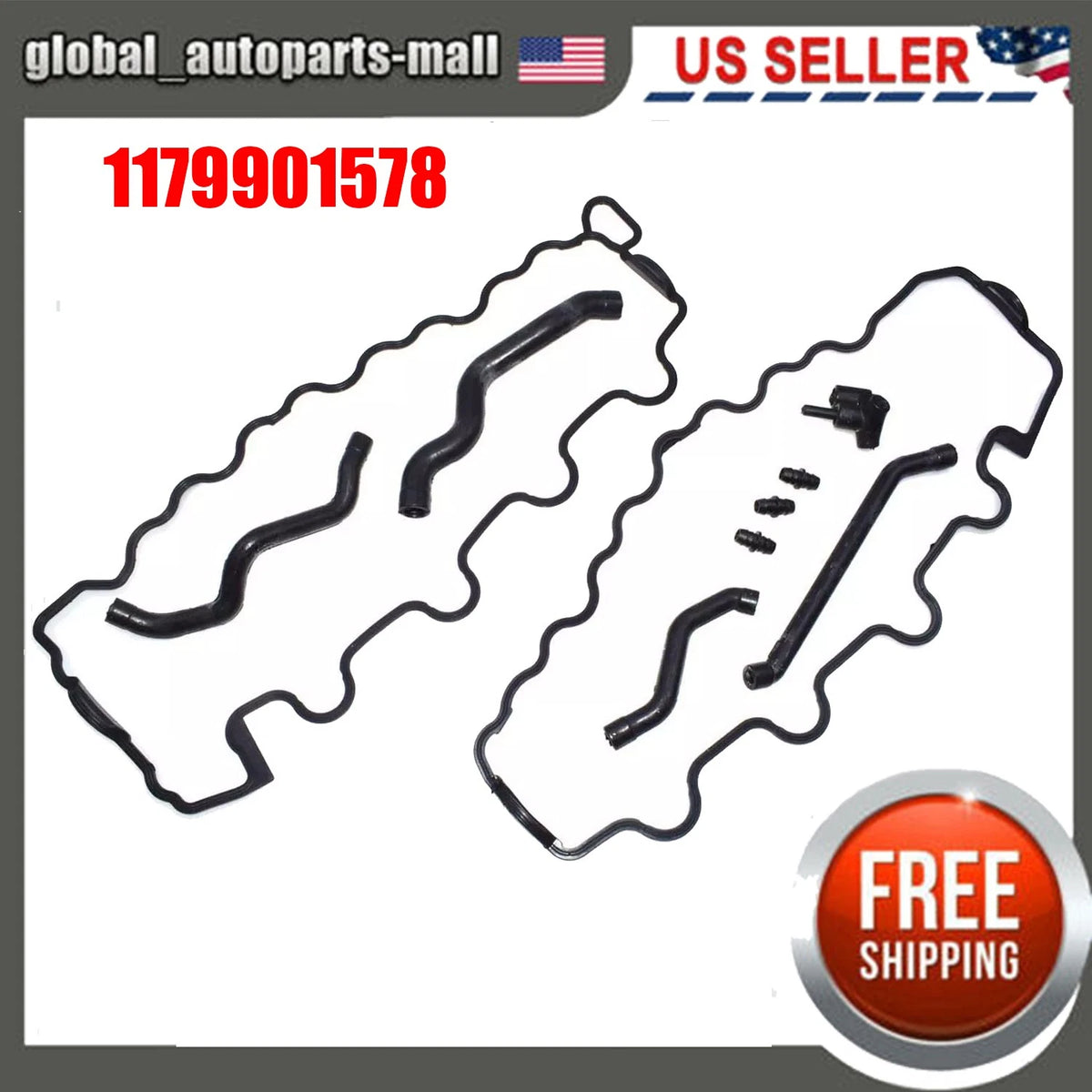 Pair Valve Cover Gasket Set for Mercedes C Class E320 ML320 (1998–2005)