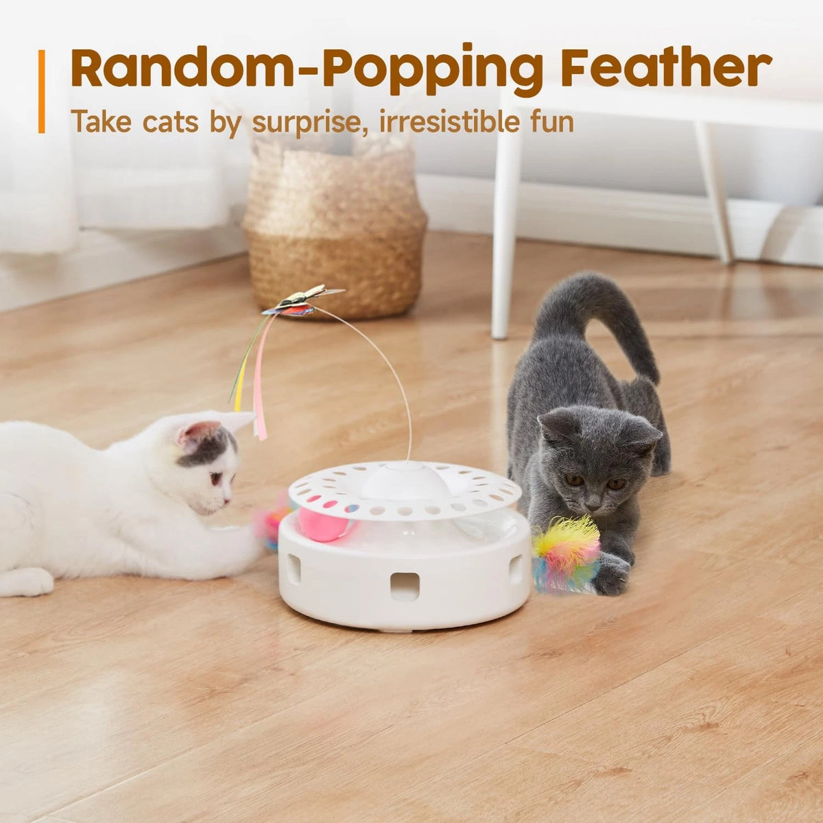3-in-1 Automatic Interactive Cat Toy for Cats (Pack of 1)