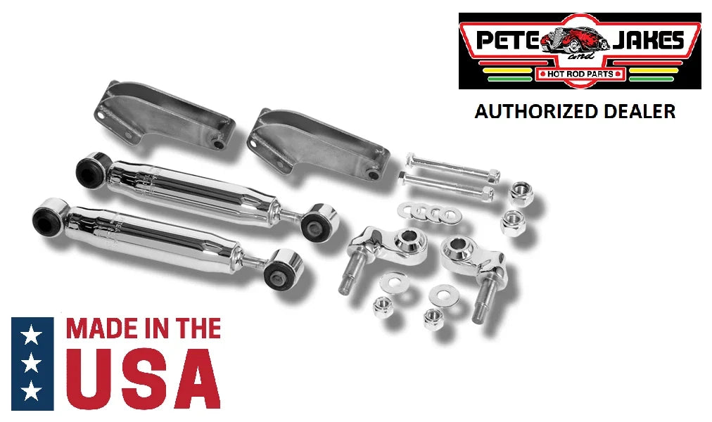 Front Shock Chrome Bolt-On Kit for Ford Model A 1928-1931 and 1932