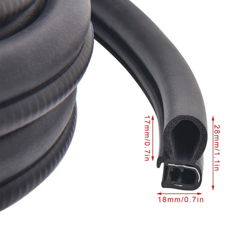 Rubber Weather Strip Door Window Lock Edge Trim for Car SUV (6M)