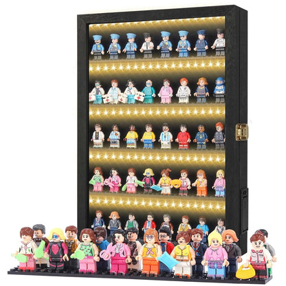 16x11 LED Lit Minifigure Display Case Cabinet - Glass Showcase