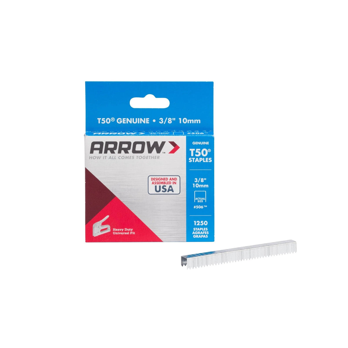 3/8-Inch Heavy Duty Staples for Arrow 506 T50
