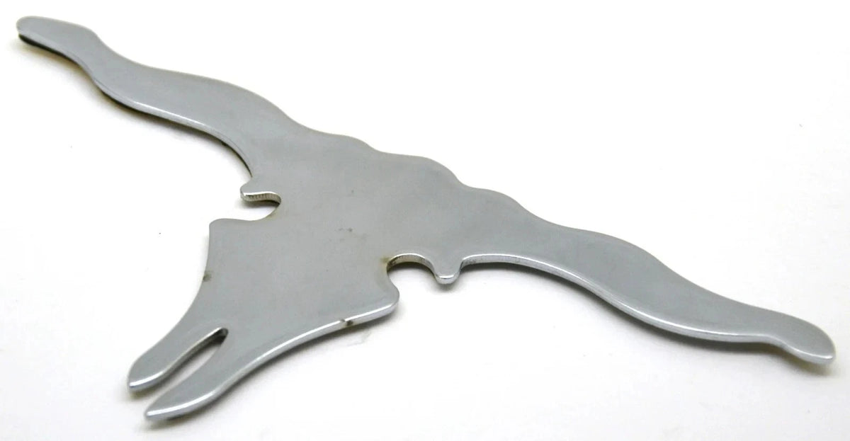 Cutout Longhorn Steer Skull Chrome Steel Tape Mount for Automotive (90223)