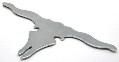 Cutout Longhorn Steer Skull Chrome Steel Tape Mount for Automotive (90223)