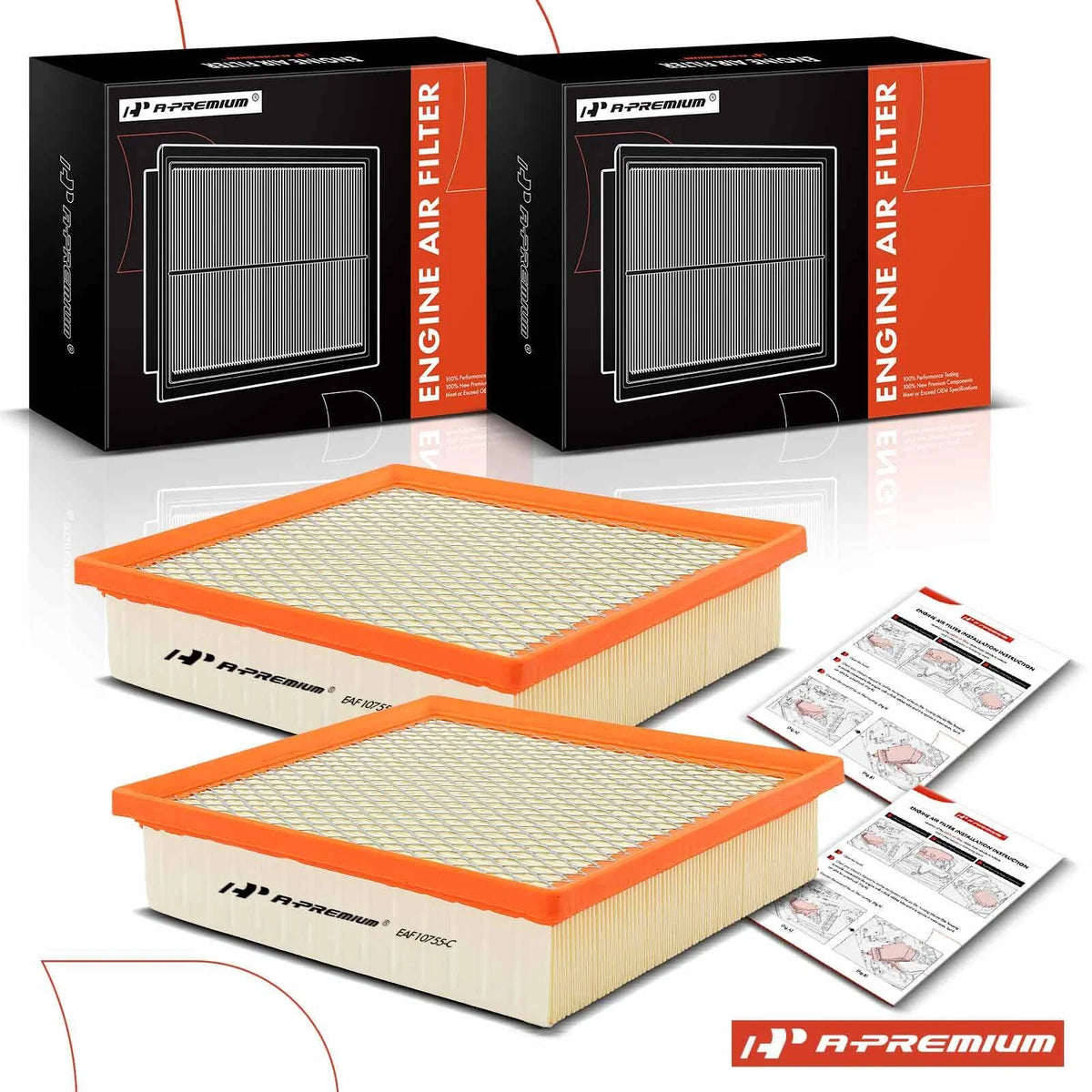 2X Engine Air Filter for Toyota Camry Highlander Lexus RX350 (2018–2023)