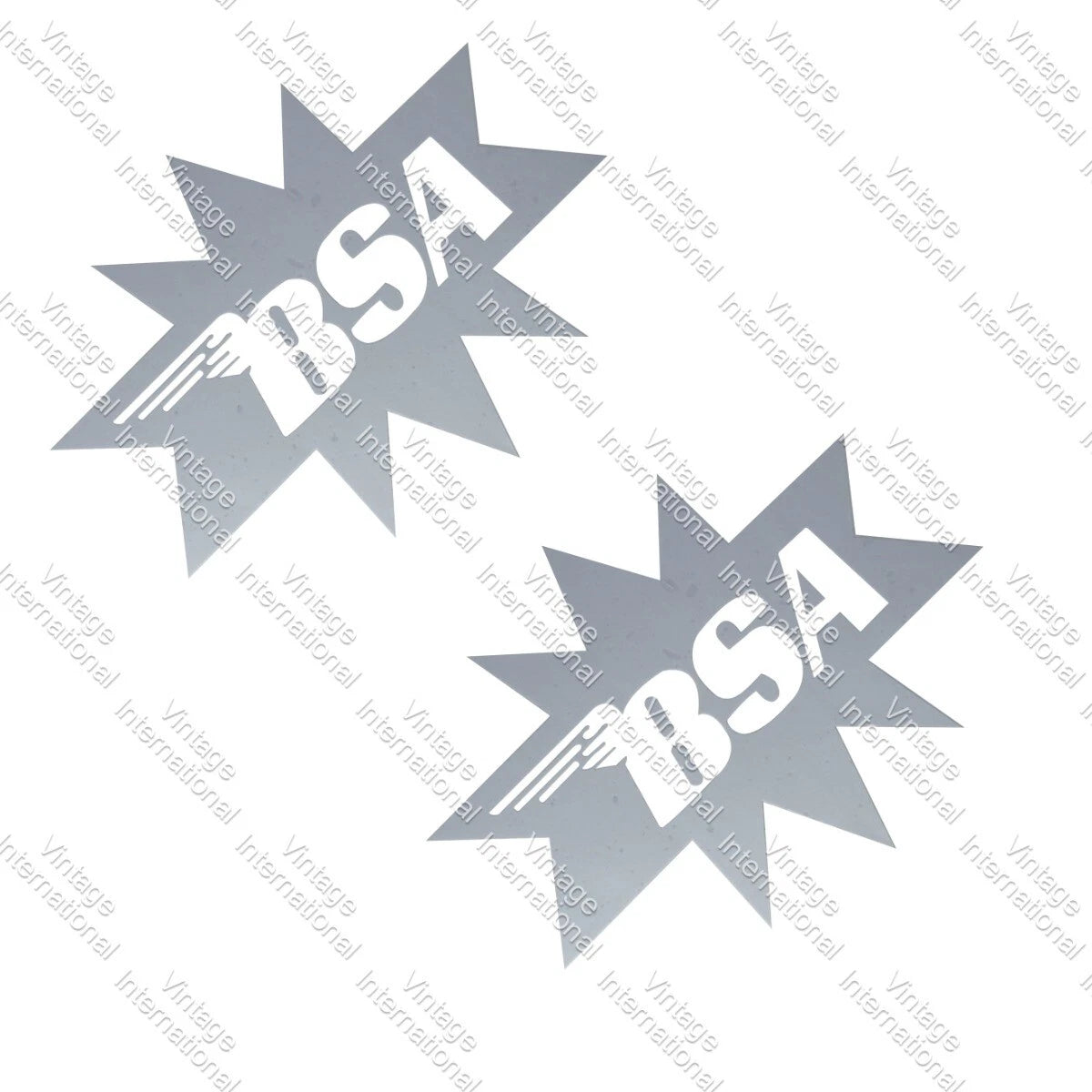 Set of 2 BSA Stickers Decal White 127mm x 103mm for A65 A10 B44 B25 A75