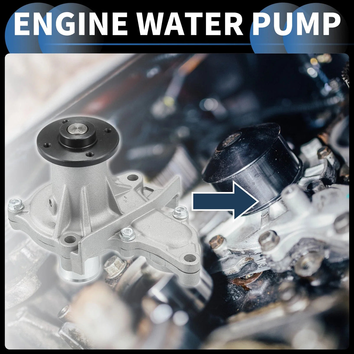 Water Pump for Toyota Corolla (1993–1997) No. 1611019135 with Rubber Ring Kit