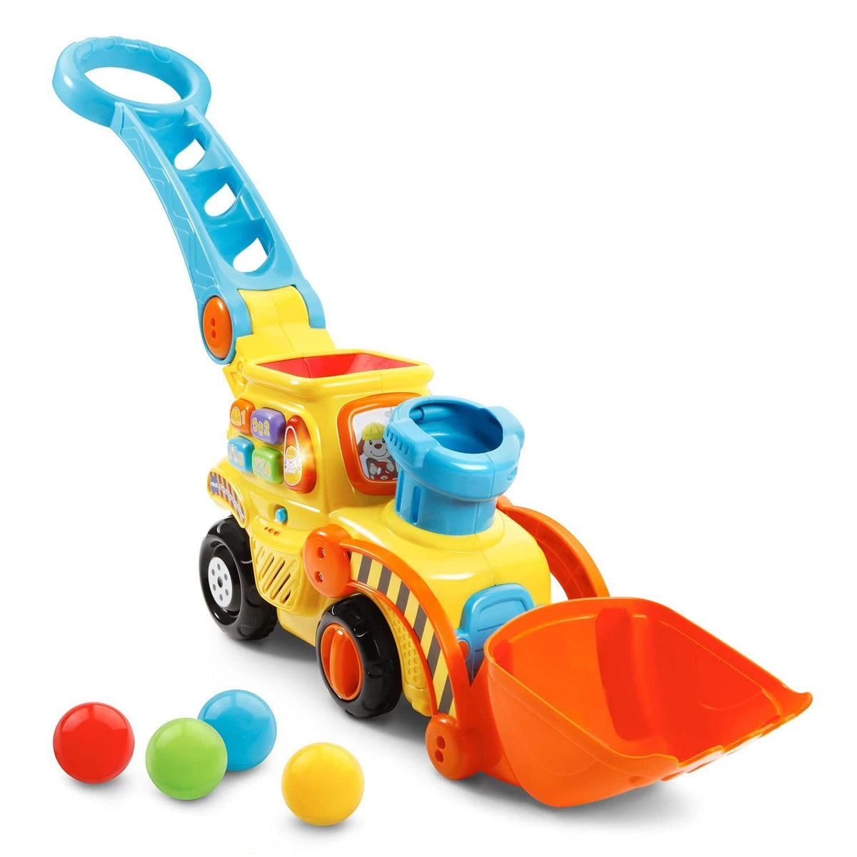 VTech Pop-a-Balls Push and Pop Bulldozer for Kids (6.2" x 6.3" x 6.2")