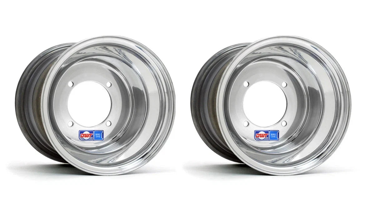 Set of 2 DWT Polished ATV Rear Wheels Rims 8" 8x8 4/110 for Honda 450R 400EX 250R (2004–2023)