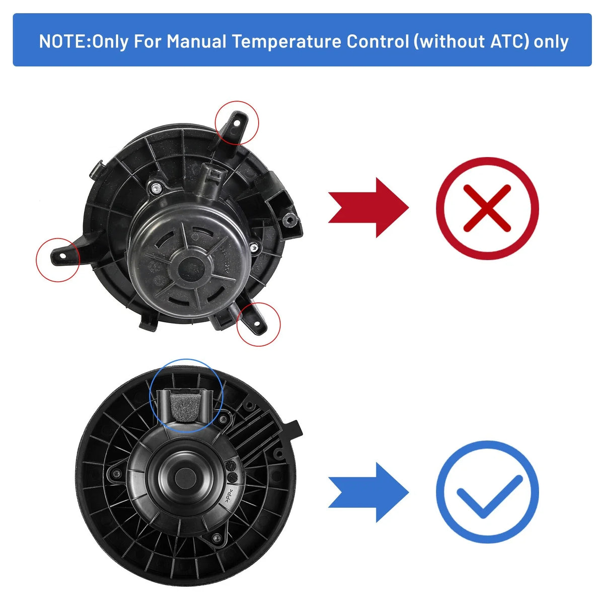 AC Heater Motor Blower Fan for Chevrolet Avalanche 5.3L (2007–2013)