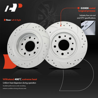 Rear Drilled Brake Rotor for Buick Envision, Chevy Equinox, Malibu (2018–2023) S-12162145