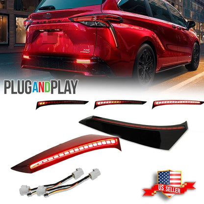 LED Rear Bumper Marker Tail Lights for Toyota Sienna (2021–2025)