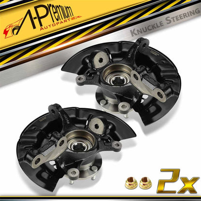 Pair Front Steering Knuckle & Hub Bearing for Toyota Camry Avalon (2012–2017) - 4321206240, 43502AA021, 4778206130