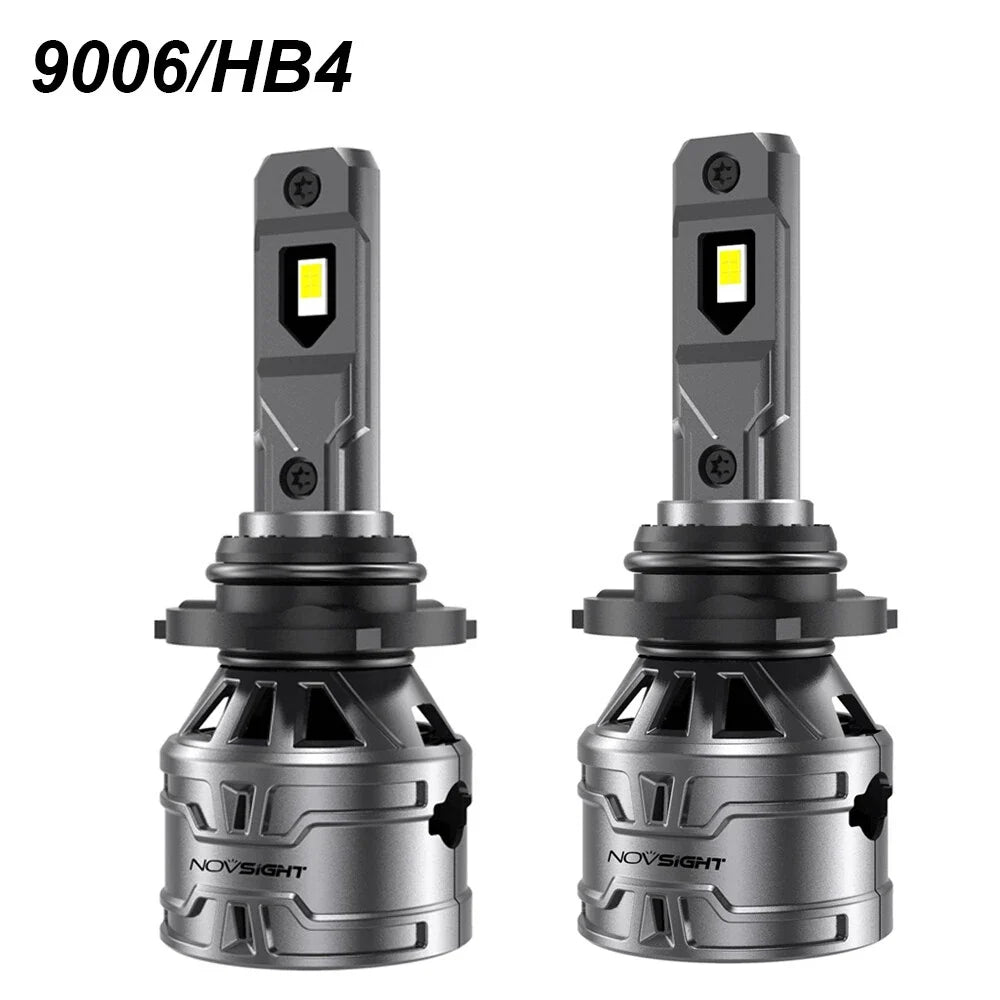 2X Novsight 9006 HB4 LED Headlight Bulbs Combo Kit for High/Low Beam (6500K)