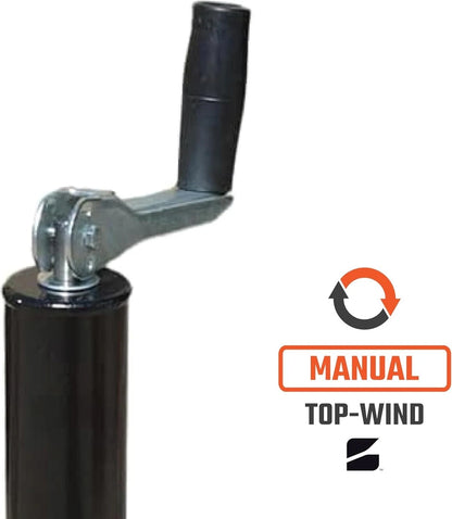 Top-Wind Trailer Jack for RVs, Boats & Campers (5000 lb, 14.8" Lift)
