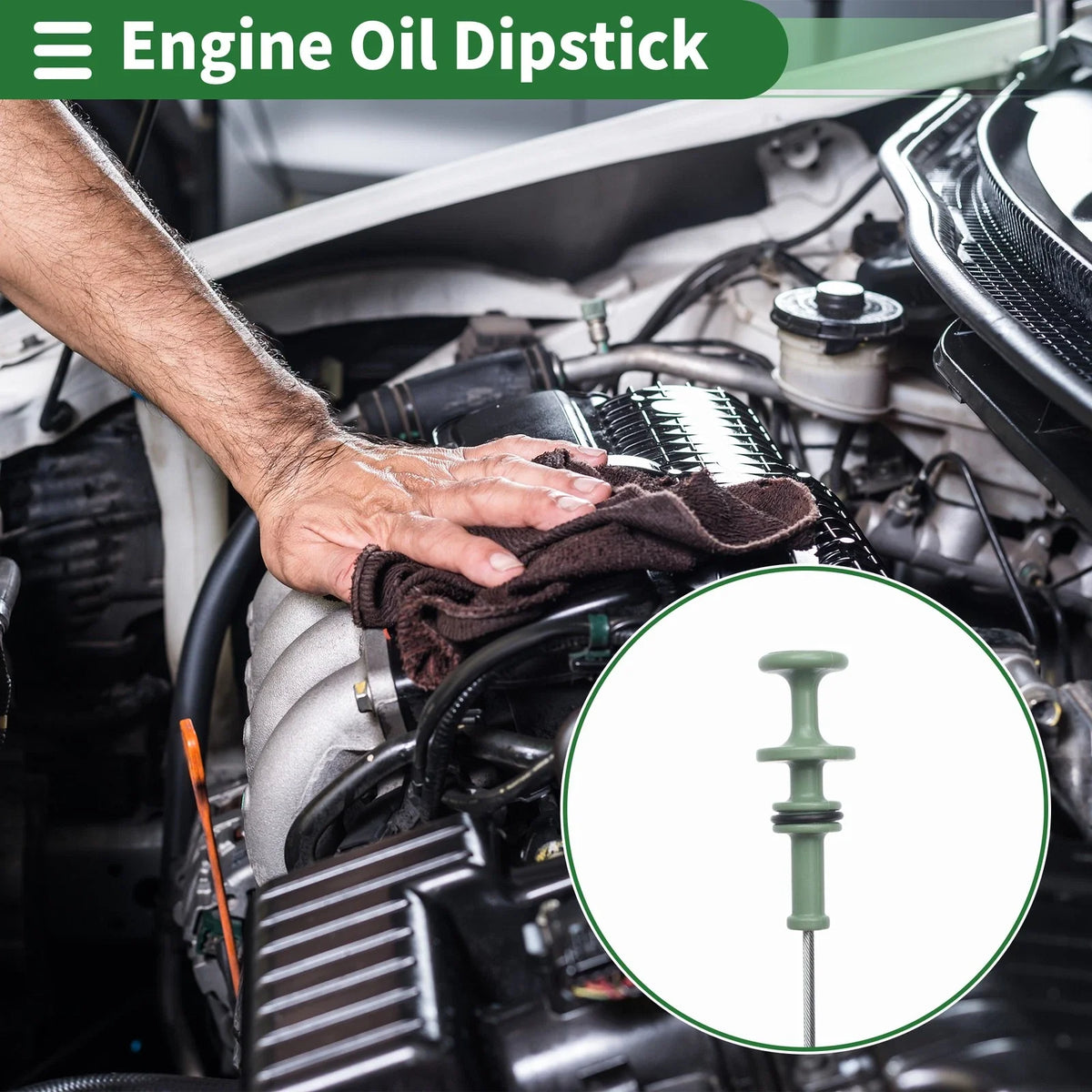 Oil Level Dipstick No. 2720100972 for Mercedes-Benz C300 (2008)