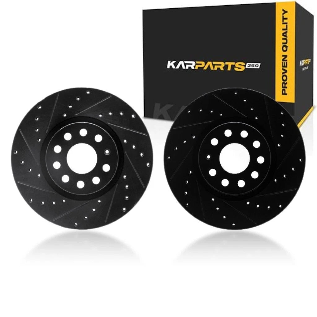 Rotor Set for Volkswagen CC (2009–2017) ALX-PAU-DF-8002-74003-CLA11, Drilled & Slotted