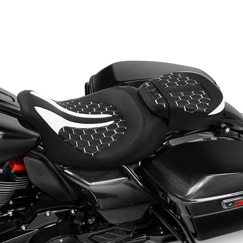 2X Gel Seat for Harley Street Road Glide (2009–2023) Black