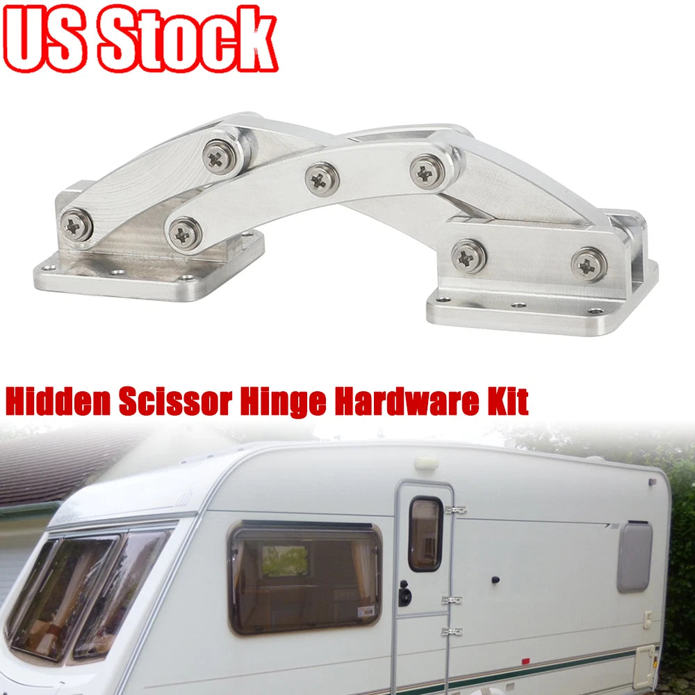 Large Hidden Scissor Hinge for Automotive Applications (6061 Aluminum)