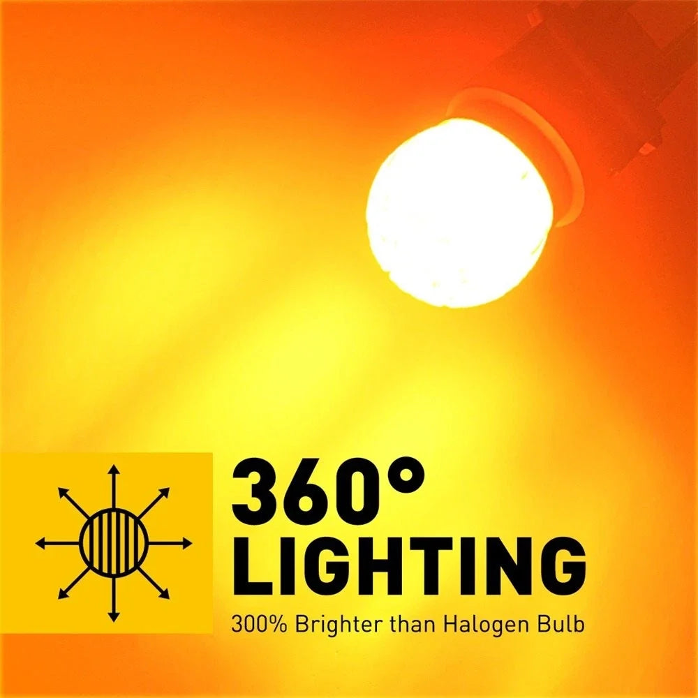 2X 3157 LED Front Turn Signal Parking Light Bulbs for