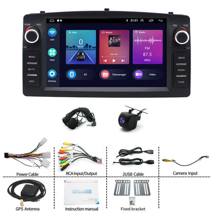 4+64G Car Stereo Radio GPS Navi for Toyota Corolla (2000–2006) Apple Carplay