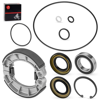 Rear Brake Drum Bearing Seals & Shoes Kit for Honda Rancher (2007–2013)