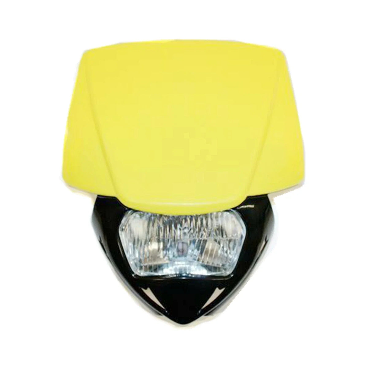 Headlight Lamp + Strip for PIT Trail Dirt Motorcycle MX Bike (Yellow Black)