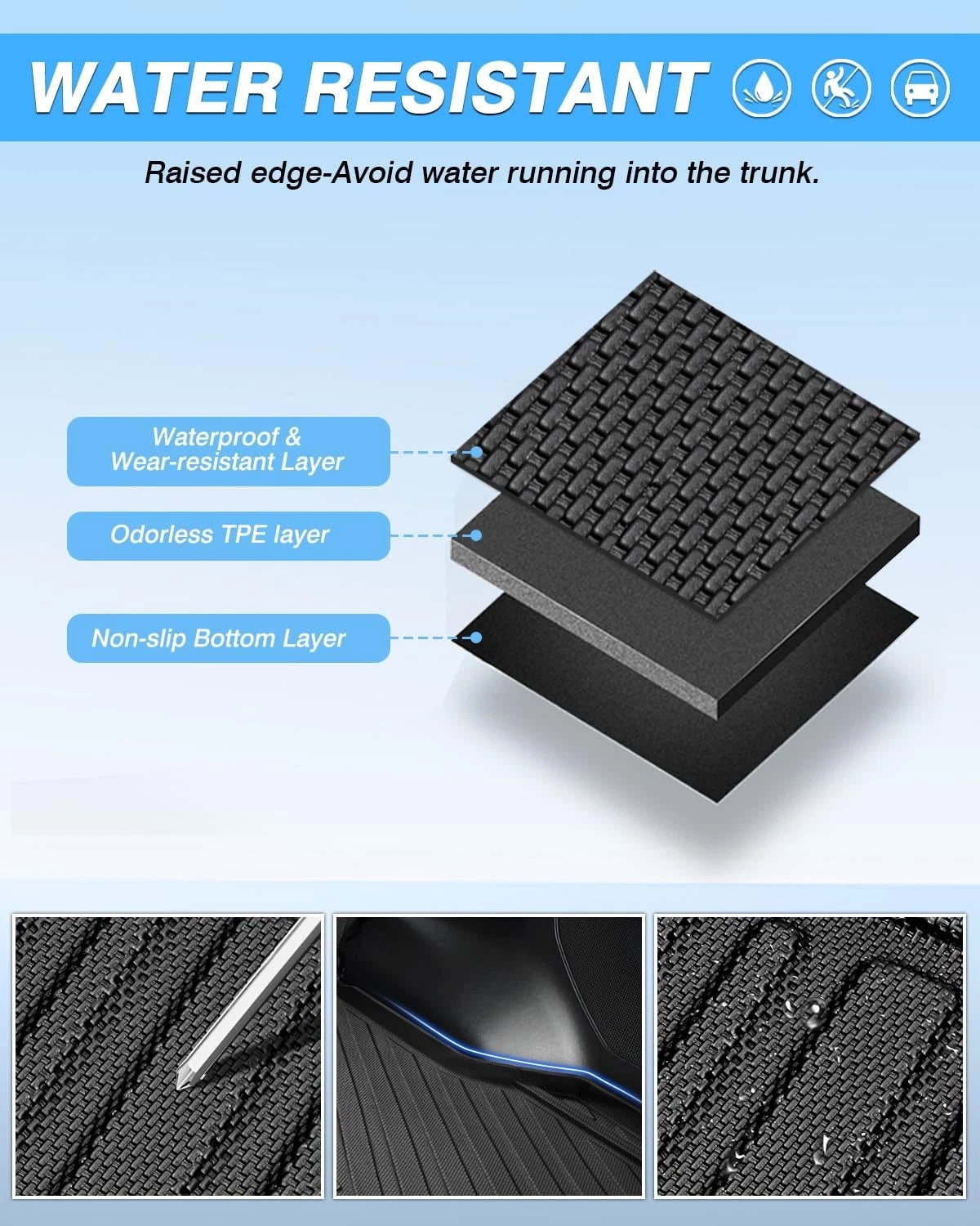 Heavy Duty Trunk Mat for Kia Seltos (2021–2026) All-Weather Cargo Liner