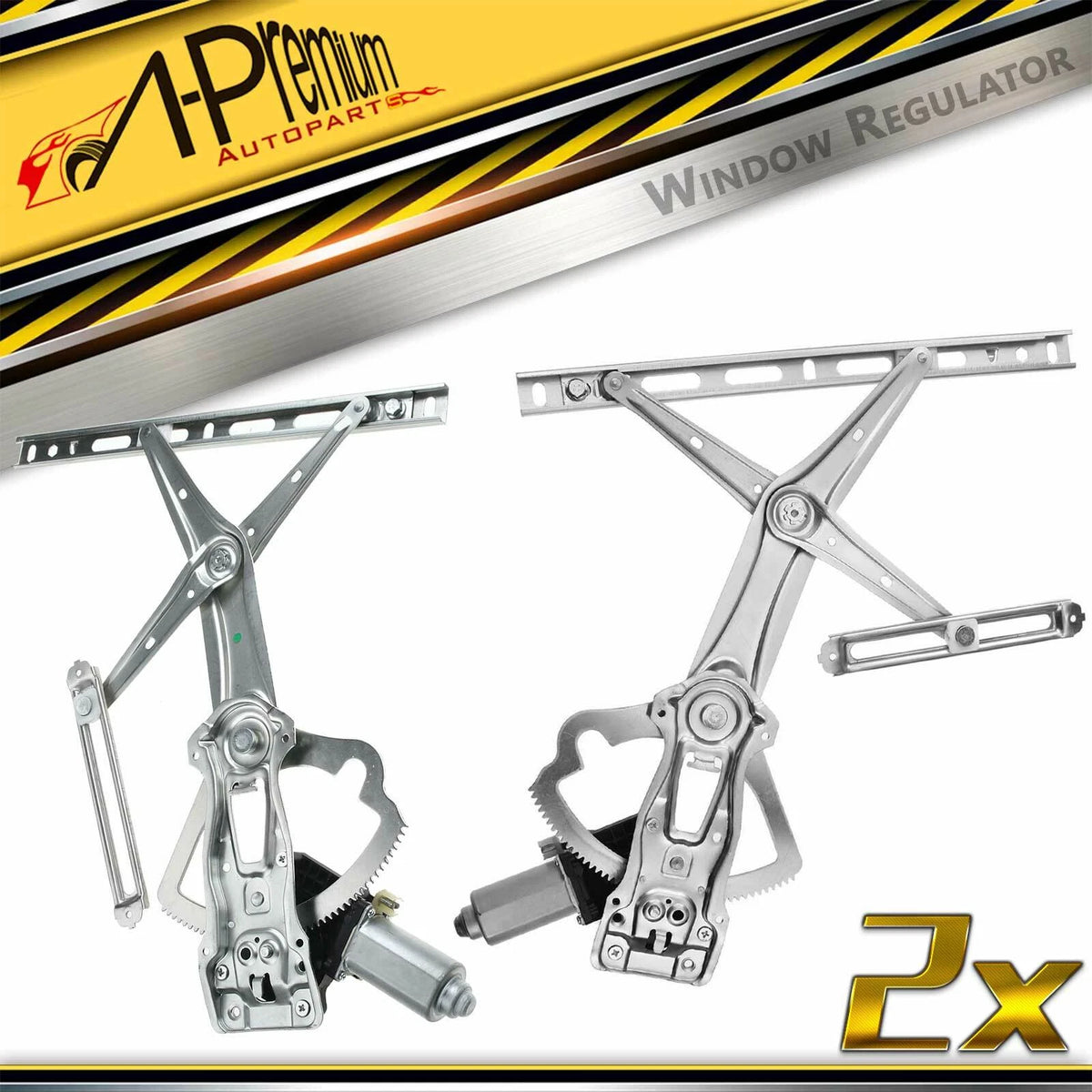 Power Window Regulator w/Motor for Mercedes-Benz CLK320 CLK430 (2087200446, 2087200346, 740-025, 740-024)