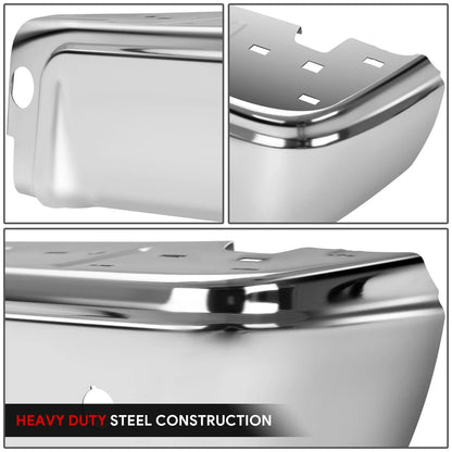 Chrome Rear Bumper End for Ford F-250 SD (2008–2016) w/ Sensor Holes