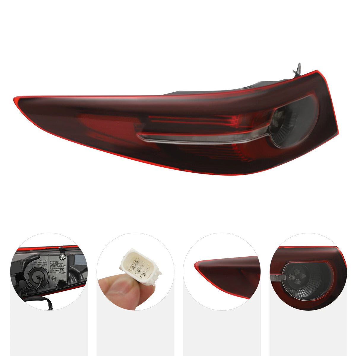Left Side Outer Tail Light for Mazda 3 (2019–2022) MA2804132, BCJH-51-160A, MZ308-B100L LED