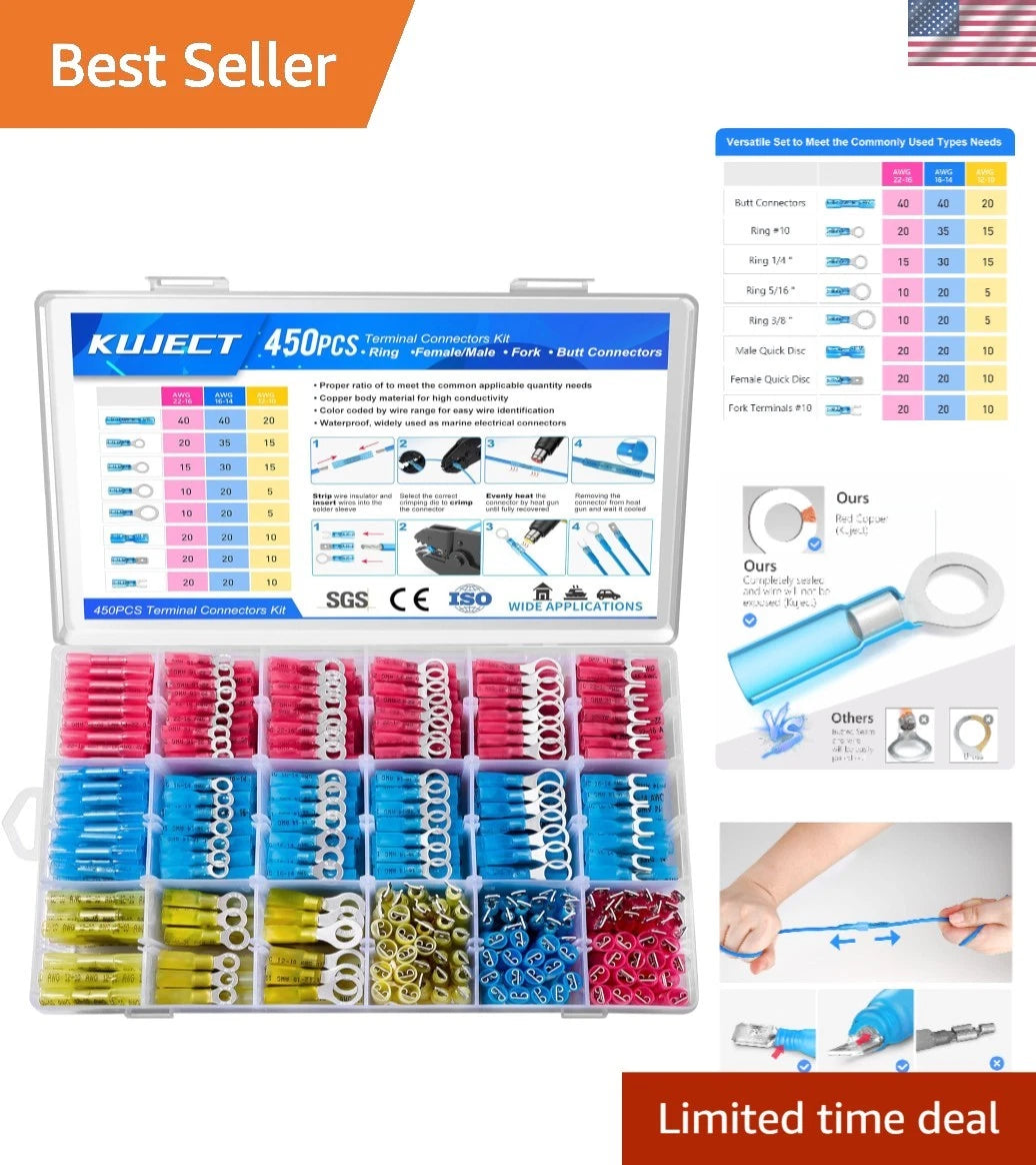 450PCS Waterproof Heat Shrink Wire Connectors for Automotive