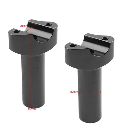 4" Straight Handlebar Risers for Harley Dyna Sportster Softail (1" Bar)