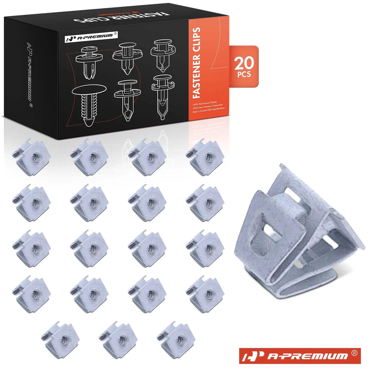 Set of 20 Zinc Radiator Grille Panel Clips for Dodge