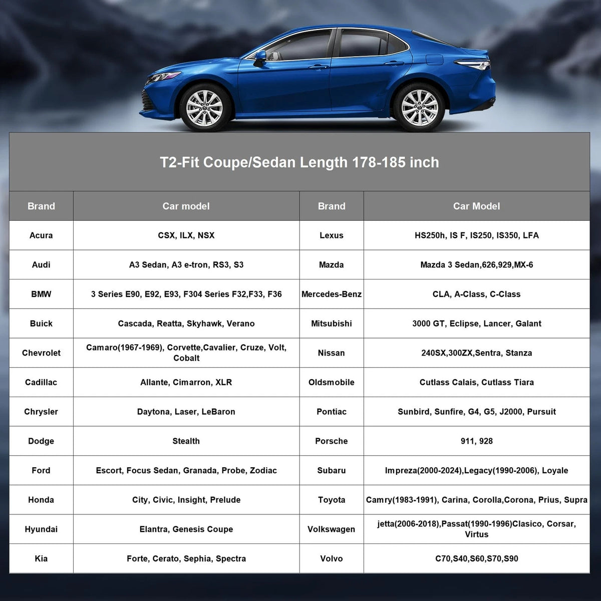 Waterproof Car Cover for Coupes & Sedans (Universal Fit)