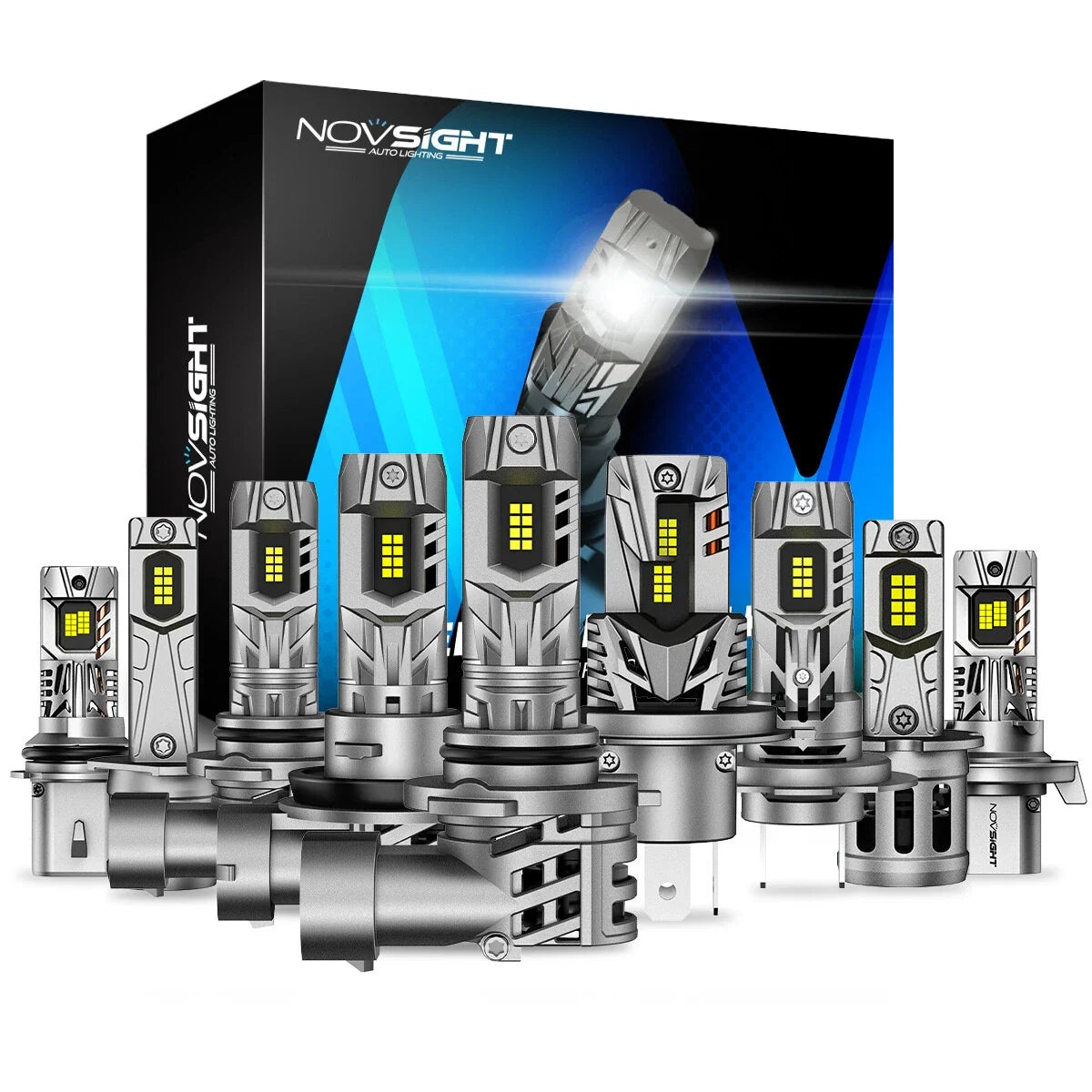 2X LED Headlight Bulbs H4 H7 H8 H11 H13 9004 9005 9006 9007 6500K High Low Beam