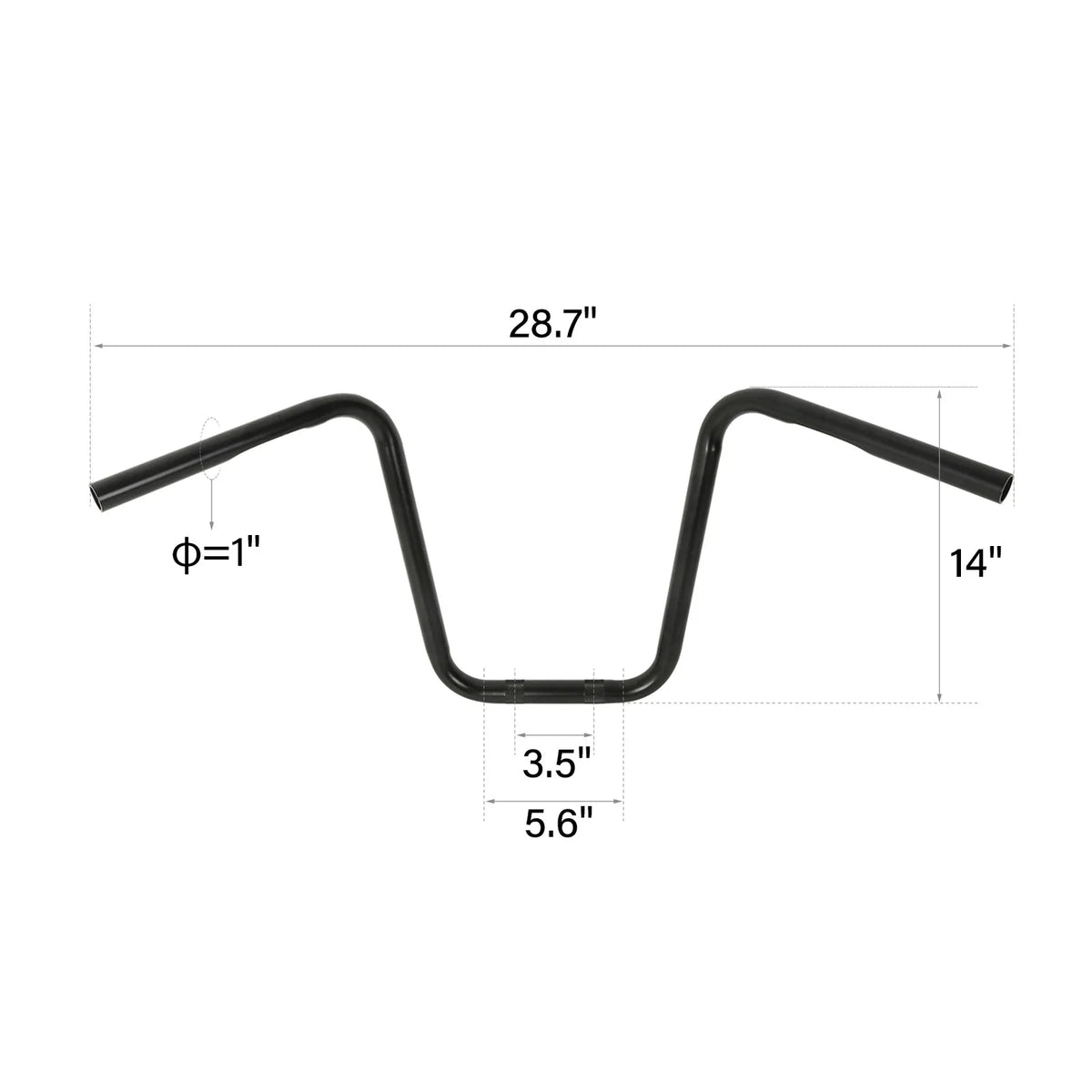 Iron Black Ape Hanger Handle Bar for Harley Sportster XL883 1200 (2004–2023)