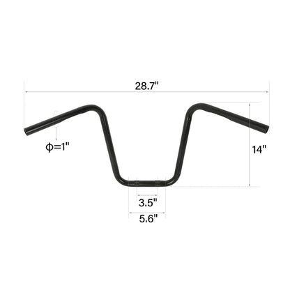 Iron Black Ape Hanger Handle Bar for Harley Sportster XL883 1200 (2004–2023)