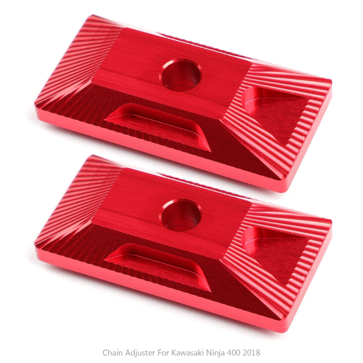 CNC Aluminum Rear Axle Chain Adjuster for Kawasaki Ninja 400 (2018) CGA-080-Red