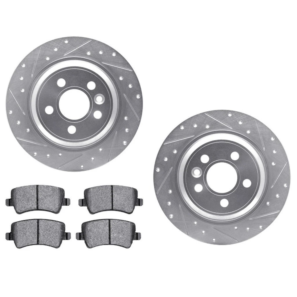 Rotor Set for Volvo S80 (2008–2016) ALX-PAU-DF-7512-27042-CLA1, Drilled & Slotted