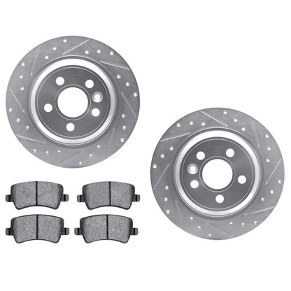 Rotor Set for Volvo S80 (2008–2016) ALX-PAU-DF-7512-27042-CLA1, Drilled & Slotted