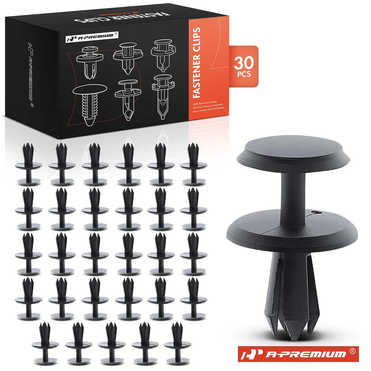 Set of 30 Nylon Front Suspension Shield Retainer Clips for VW (N10700901, 0009919240)