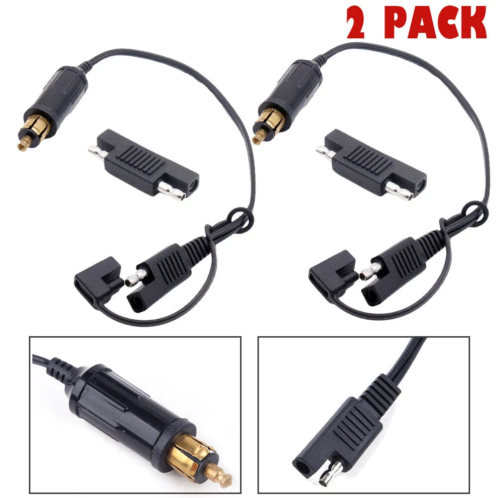 2X Powerlet Plug to SAE Adapter Connector Cable for BMW Motorcycle