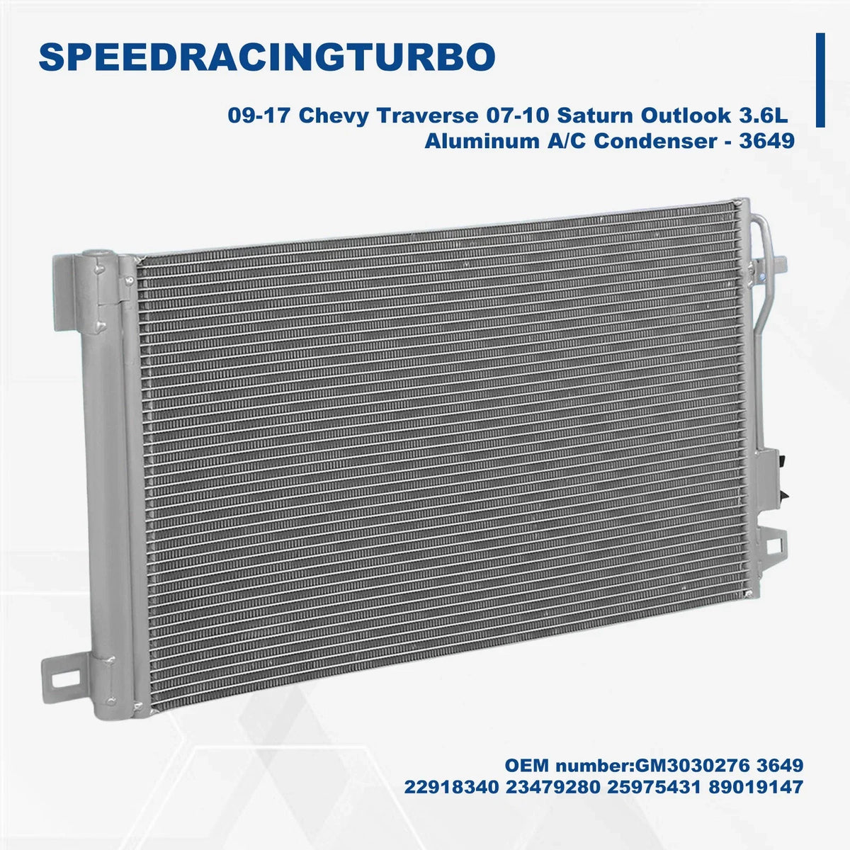Aluminum A/C Condenser for Chevrolet Traverse, Buick Enclave (2007–2017)
