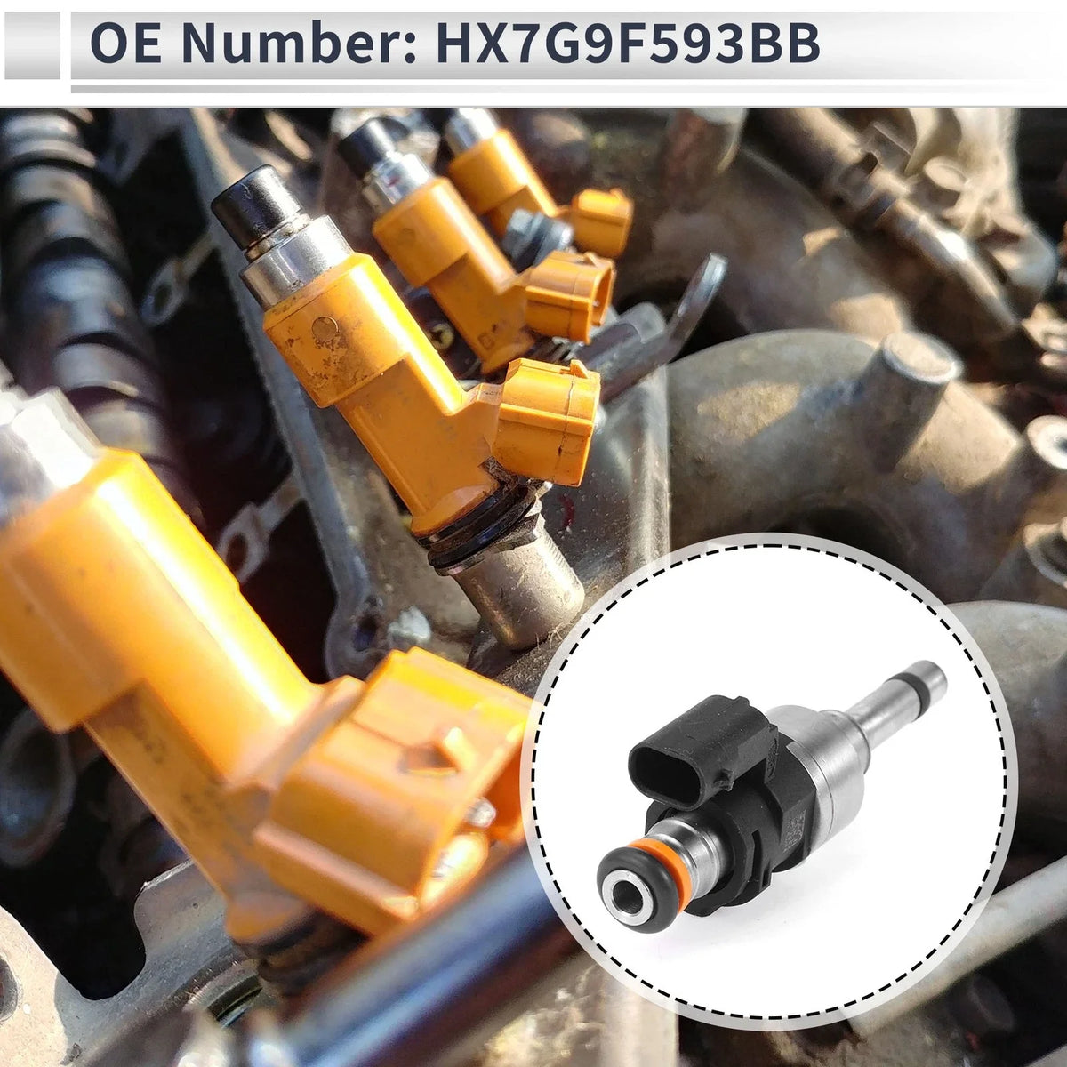 Fuel Injector No.HX7G9F593BB for Ford Escape (2017–2019)