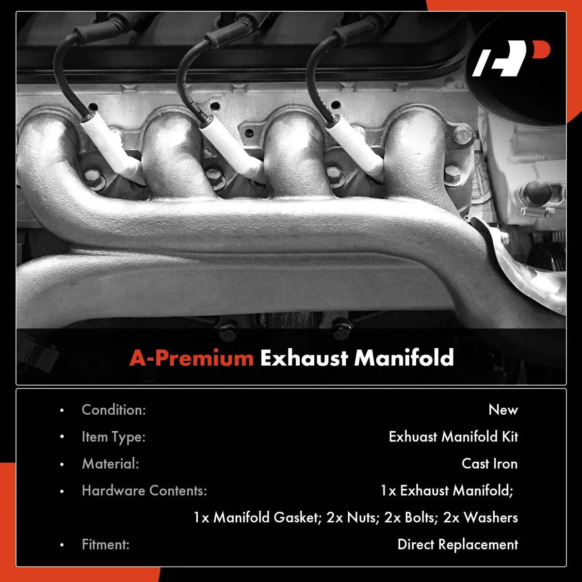 Exhaust Manifold with Gasket for Ford E-350 450 550 Super Duty