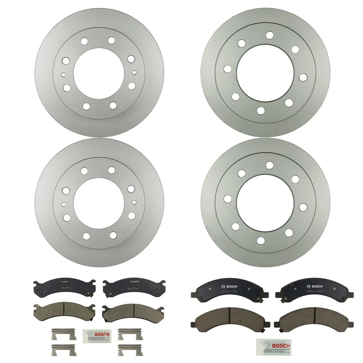 Bosch Quietcast Brake Pad Kit & Rotors for Savana 3500 DRW (2003–2023)
