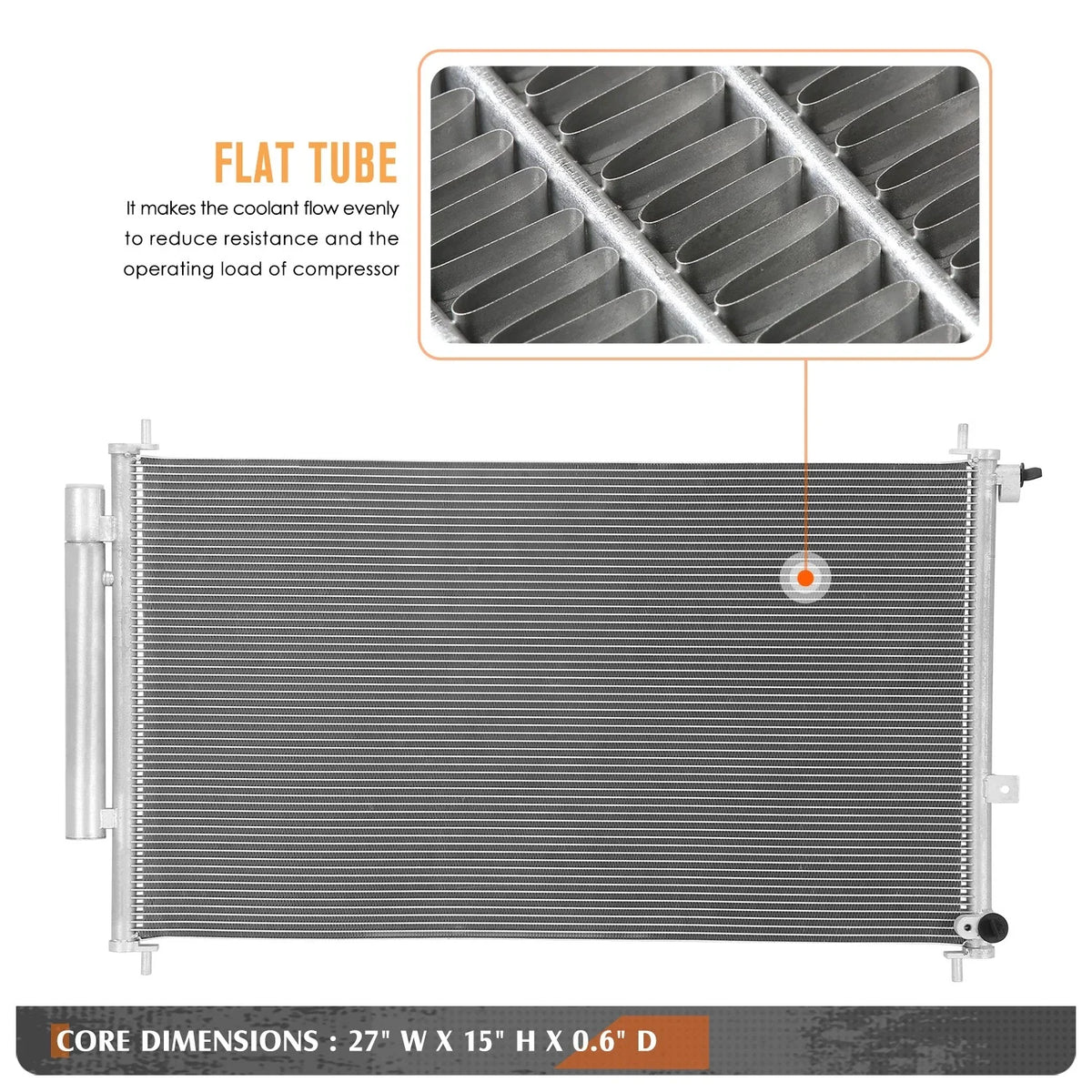 A/C Condenser for BMW X3 28I (2011–2012) Aluminum Core Replacement