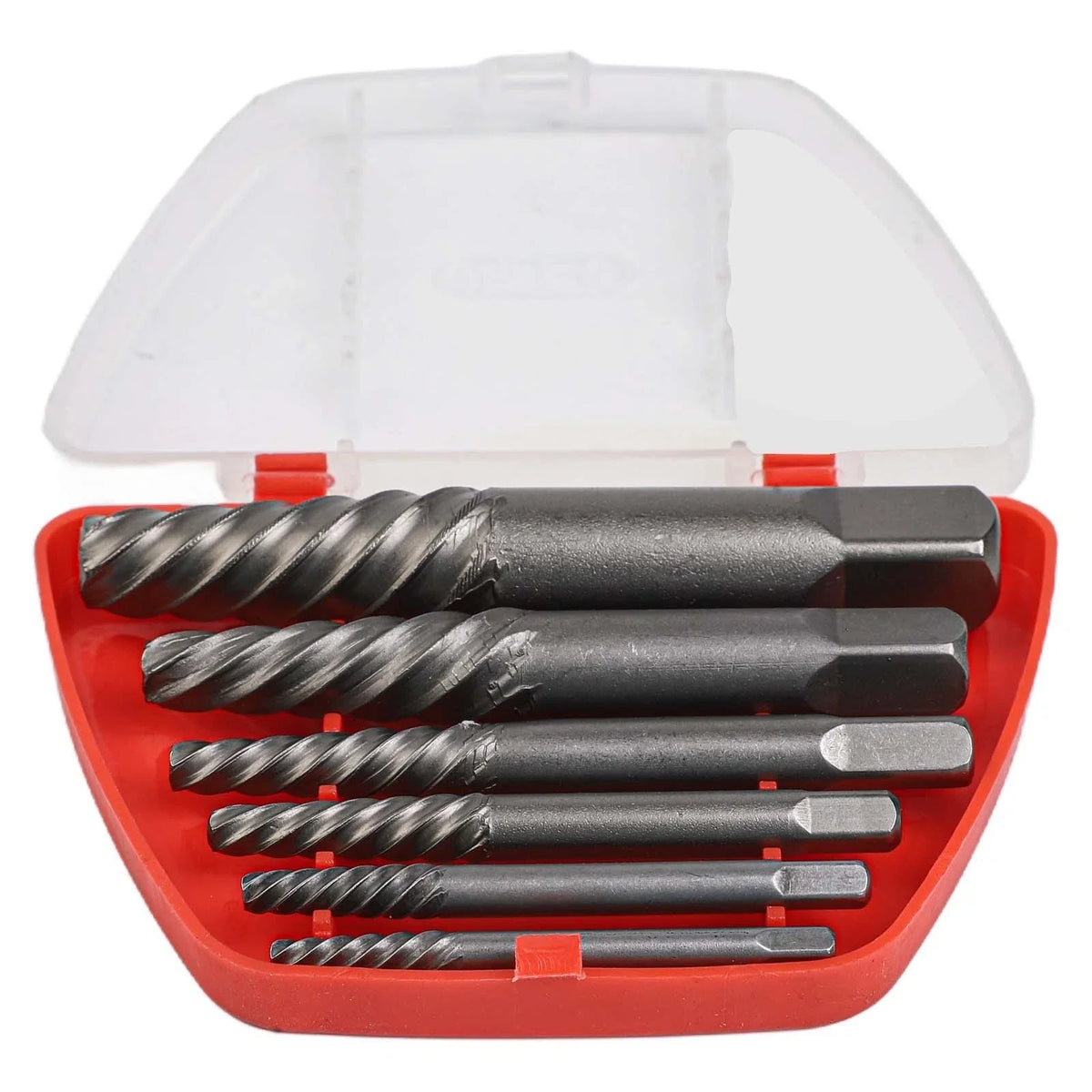6-Pc Spiral Screw Extractor Kit for Removing Stuck Broken Screws/Bolts