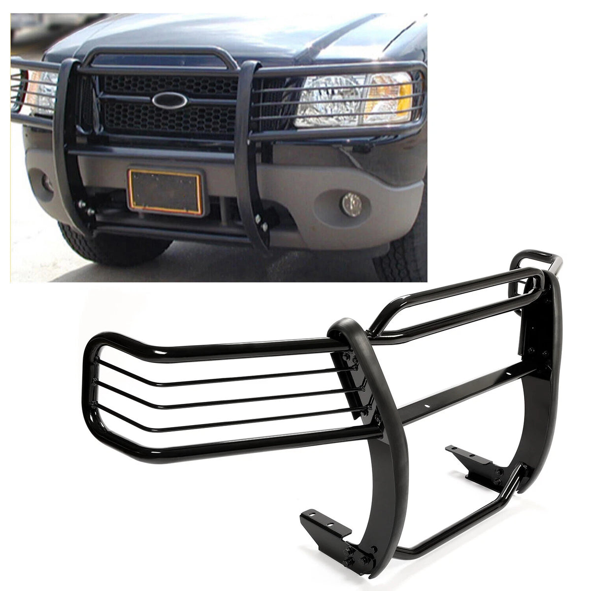 Black Brush Grille Guard for Ford Explorer (2002–2005) SMT10126